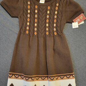 Girls Gymboree dress, brown, size 6, new with tags